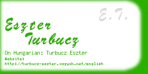 eszter turbucz business card